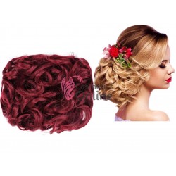 Coc modern din par artificial cu Glamour F6Q899J Visiniu Inchis